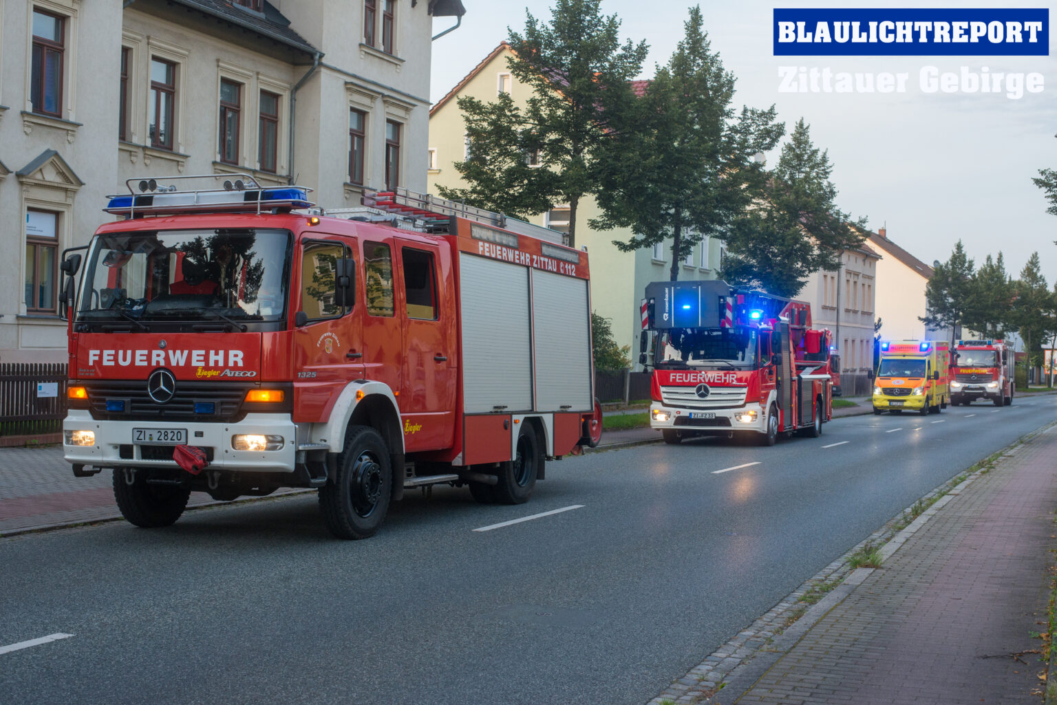 Aktueller Feuerwehreinsatz - Blaulichtreport Zittau