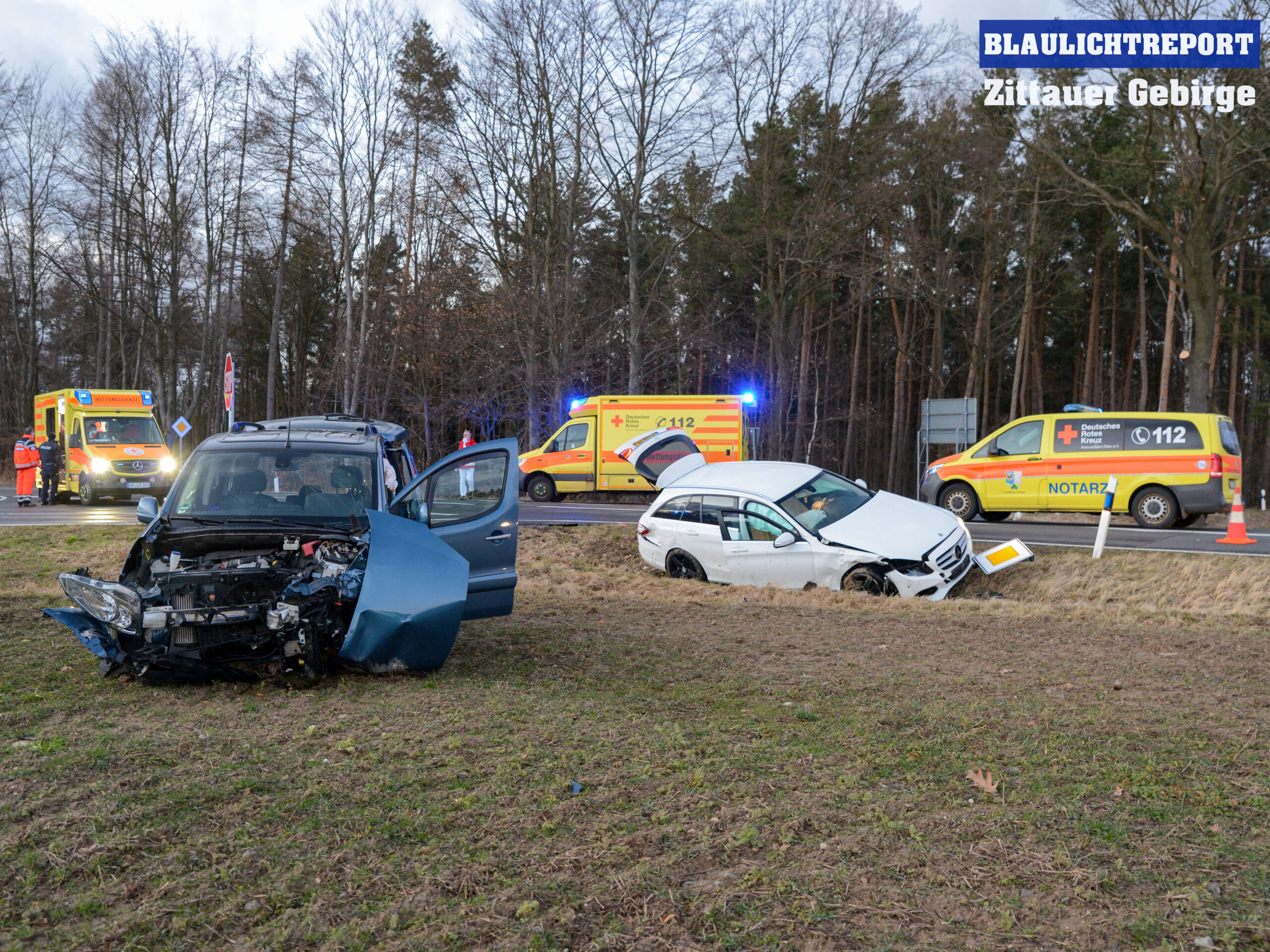 Crash an der Kälbersträucher-Kreuzung - Blaulichtreport Zittau
