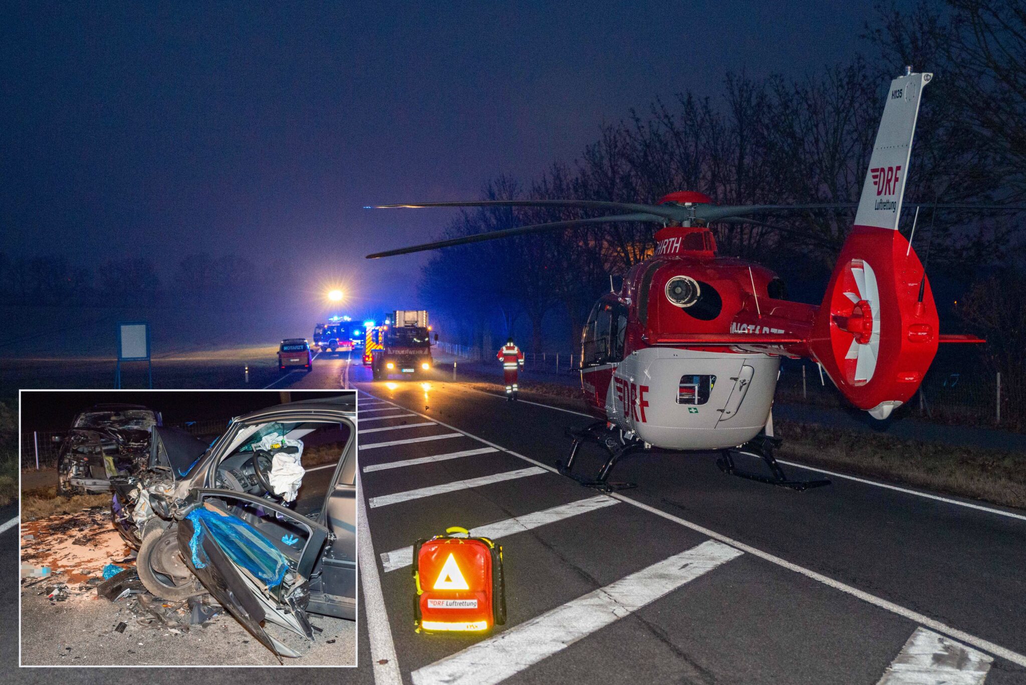 Frontalcrash Auf Bundesstraße 99- Rettungshubschrauber Im Einsatz ...