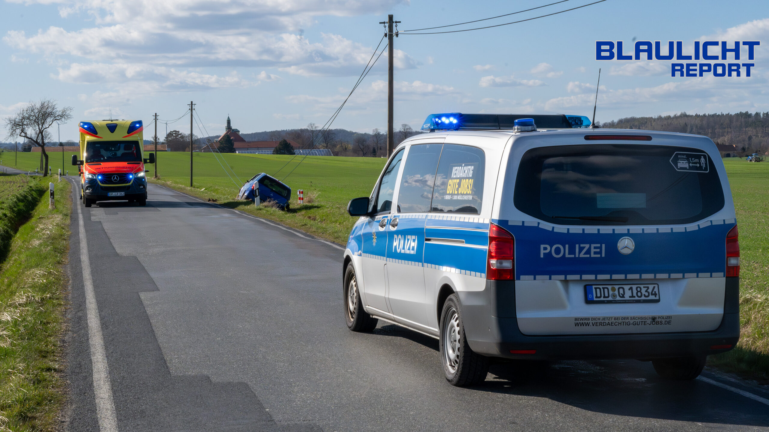 Alkoholfahrt endet im Graben – 63-Jährige verursacht Unfall bei Großhennersdorf