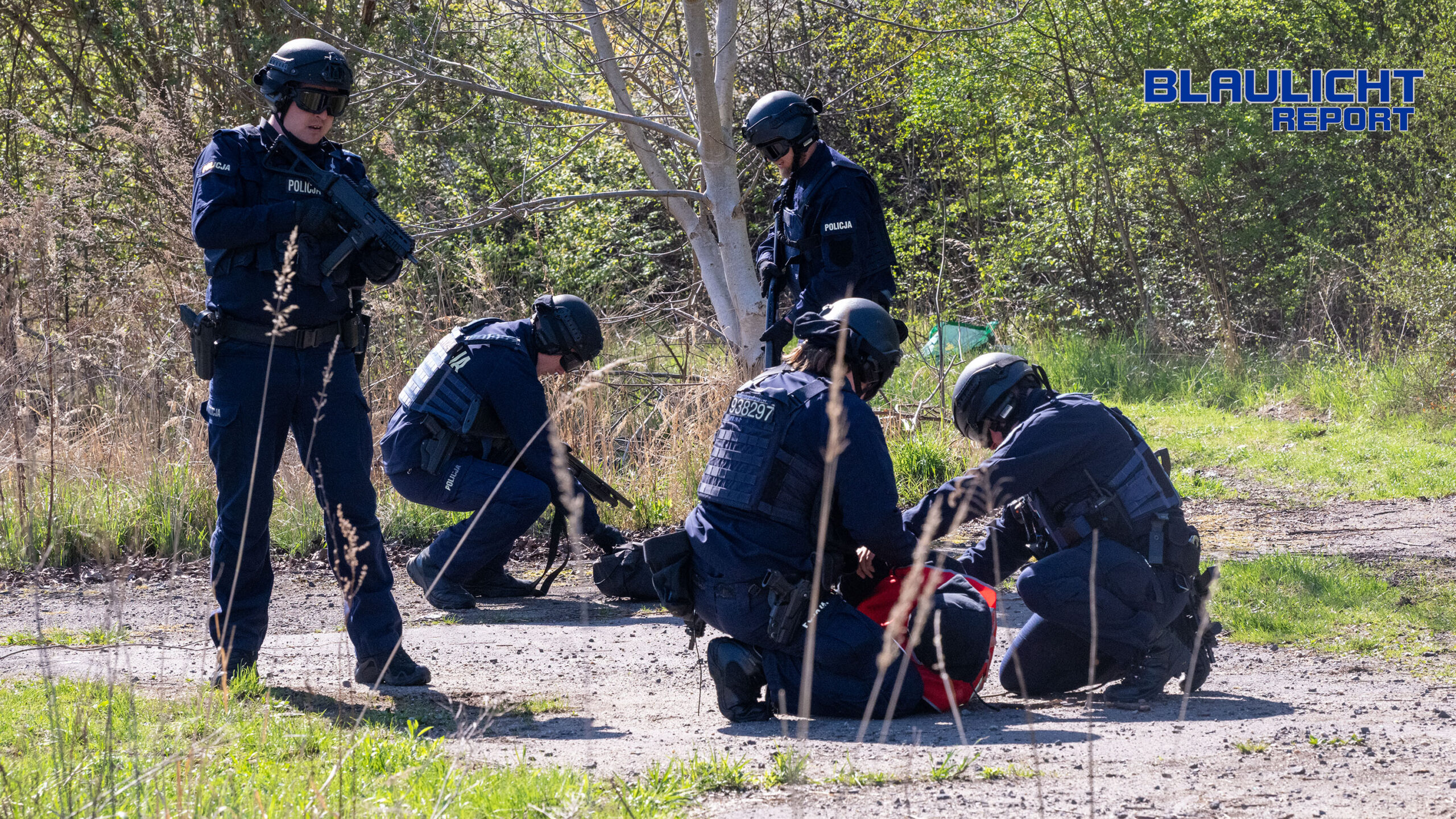 Große Polizeiübung im Dreiländereck bei Zittau