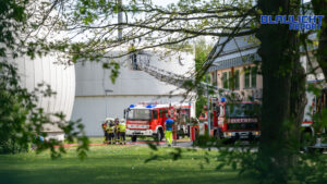 Feuerwehreinsatz in Zittau: Rettungsaktion an Faultürmen?